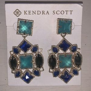 Kendra Scott Apollo Azure Onyx Earrings